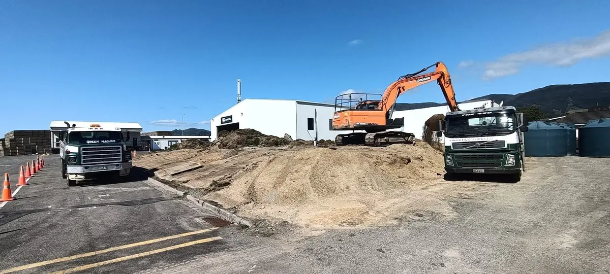 Metal and fill in a D&R Works yard ready for cartage
